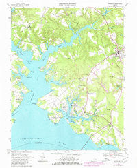 Irvington Virginia Historical topographic map, 1:24000 scale, 7.5 X 7.5 Minute, Year 1968