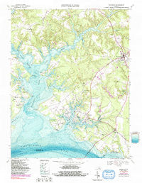 Irvington Virginia Historical topographic map, 1:24000 scale, 7.5 X 7.5 Minute, Year 1968