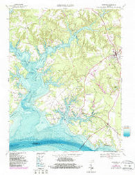 Irvington Virginia Historical topographic map, 1:24000 scale, 7.5 X 7.5 Minute, Year 1968
