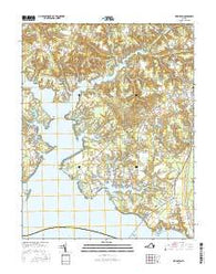 Irvington Virginia Current topographic map, 1:24000 scale, 7.5 X 7.5 Minute, Year 2016