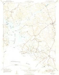 Irvington Virginia Historical topographic map, 1:24000 scale, 7.5 X 7.5 Minute, Year 1949