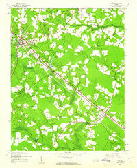 Ivor Virginia Historical topographic map, 1:24000 scale, 7.5 X 7.5 Minute, Year 1944