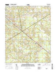 Ivor Virginia Current topographic map, 1:24000 scale, 7.5 X 7.5 Minute, Year 2016