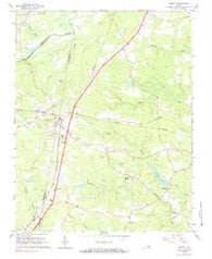 Jarratt Virginia Historical topographic map, 1:24000 scale, 7.5 X 7.5 Minute, Year 1966