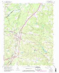 Jarratt Virginia Historical topographic map, 1:24000 scale, 7.5 X 7.5 Minute, Year 1966