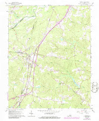 Jarratt Virginia Historical topographic map, 1:24000 scale, 7.5 X 7.5 Minute, Year 1966