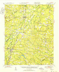 Jarratt Virginia Historical topographic map, 1:62500 scale, 15 X 15 Minute, Year 1951