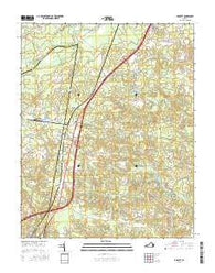 Jarratt Virginia Current topographic map, 1:24000 scale, 7.5 X 7.5 Minute, Year 2016