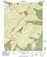Jerrys Run Virginia Historical topographic map, 1:24000 scale, 7.5 X 7.5 Minute, Year 1995