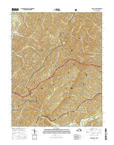 Jerrys Run Virginia Current topographic map, 1:24000 scale, 7.5 X 7.5 Minute, Year 2016