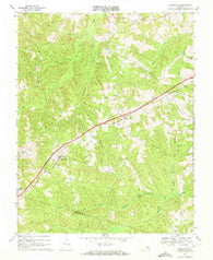 Jetersville Virginia Historical topographic map, 1:24000 scale, 7.5 X 7.5 Minute, Year 1968