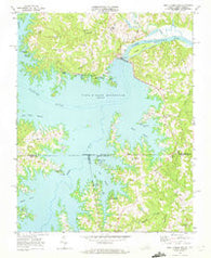 John H Kerr Dam Virginia Historical topographic map, 1:24000 scale, 7.5 X 7.5 Minute, Year 1968