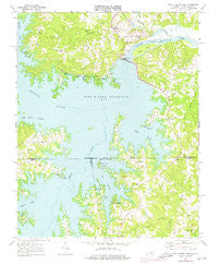 John H Kerr Dam Virginia Historical topographic map, 1:24000 scale, 7.5 X 7.5 Minute, Year 1968