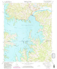 John H Kerr Dam Virginia Historical topographic map, 1:24000 scale, 7.5 X 7.5 Minute, Year 1968