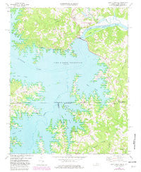 John H Kerr Dam Virginia Historical topographic map, 1:24000 scale, 7.5 X 7.5 Minute, Year 1968