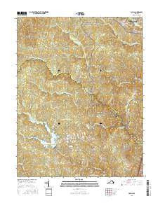 Joplin Virginia Current topographic map, 1:24000 scale, 7.5 X 7.5 Minute, Year 2016