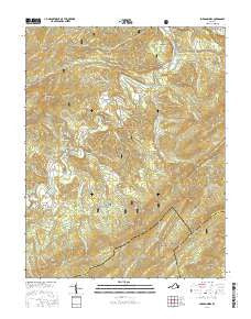 Jordan Mines Virginia Current topographic map, 1:24000 scale, 7.5 X 7.5 Minute, Year 2016