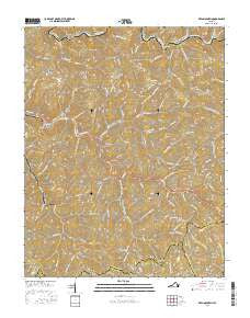 Keen Mountain Virginia Current topographic map, 1:24000 scale, 7.5 X 7.5 Minute, Year 2016