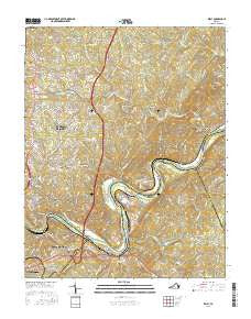 Kelly Virginia Current topographic map, 1:24000 scale, 7.5 X 7.5 Minute, Year 2016