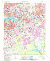 Kempsville Virginia Historical topographic map, 1:24000 scale, 7.5 X 7.5 Minute, Year 1965