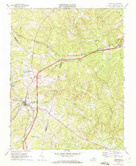 Keysville Virginia Historical topographic map, 1:24000 scale, 7.5 X 7.5 Minute, Year 1968