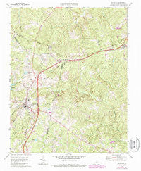 Keysville Virginia Historical topographic map, 1:24000 scale, 7.5 X 7.5 Minute, Year 1968