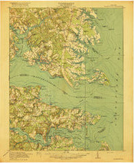 Kilmarnock Virginia Historical topographic map, 1:62500 scale, 15 X 15 Minute, Year 1917