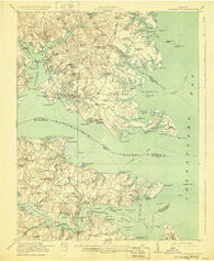 Kilmarnock Virginia Historical topographic map, 1:62500 scale, 15 X 15 Minute, Year 1917