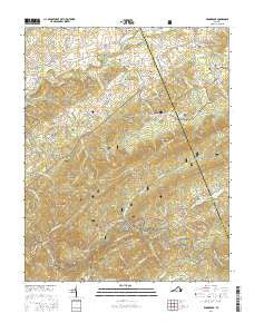 Konnarock Virginia Current topographic map, 1:24000 scale, 7.5 X 7.5 Minute, Year 2016