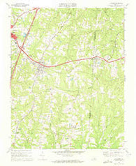 La Crosse Virginia Historical topographic map, 1:24000 scale, 7.5 X 7.5 Minute, Year 1968