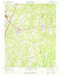 La Crosse Virginia Historical topographic map, 1:24000 scale, 7.5 X 7.5 Minute, Year 1968