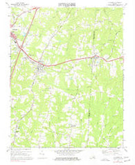 La Crosse Virginia Historical topographic map, 1:24000 scale, 7.5 X 7.5 Minute, Year 1968