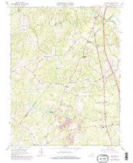 Ladysmith Virginia Historical topographic map, 1:24000 scale, 7.5 X 7.5 Minute, Year 1966