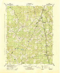 Ladysmith Virginia Historical topographic map, 1:31680 scale, 7.5 X 7.5 Minute, Year 1942