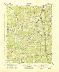 Ladysmith Virginia Historical topographic map, 1:31680 scale, 7.5 X 7.5 Minute, Year 1942