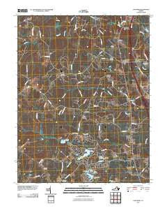 Ladysmith Virginia Historical topographic map, 1:24000 scale, 7.5 X 7.5 Minute, Year 2010