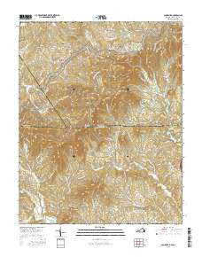 Lambsburg Virginia Current topographic map, 1:24000 scale, 7.5 X 7.5 Minute, Year 2016