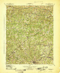 Lawrenceville Virginia Historical topographic map, 1:62500 scale, 15 X 15 Minute, Year 1942