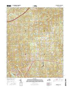 Lawrenceville Virginia Current topographic map, 1:24000 scale, 7.5 X 7.5 Minute, Year 2016