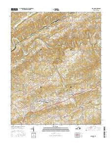 Lebanon Virginia Current topographic map, 1:24000 scale, 7.5 X 7.5 Minute, Year 2016