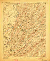 Lewisburg West Virginia Historical topographic map, 1:125000 scale, 30 X 30 Minute, Year 1891