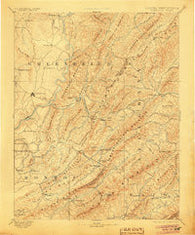 Lewisburg West Virginia Historical topographic map, 1:125000 scale, 30 X 30 Minute, Year 1891