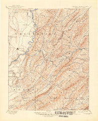 Lewisburg West Virginia Historical topographic map, 1:125000 scale, 30 X 30 Minute, Year 1891