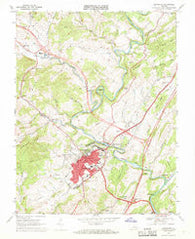 Lexington Virginia Historical topographic map, 1:24000 scale, 7.5 X 7.5 Minute, Year 1967