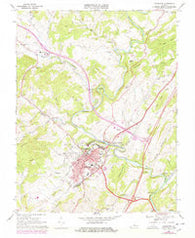 Lexington Virginia Historical topographic map, 1:24000 scale, 7.5 X 7.5 Minute, Year 1967