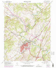 Lexington Virginia Historical topographic map, 1:24000 scale, 7.5 X 7.5 Minute, Year 1967