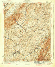 Lexington Virginia Historical topographic map, 1:62500 scale, 15 X 15 Minute, Year 1937