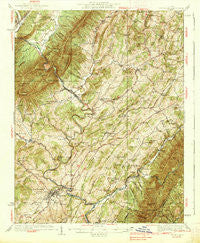 Lexington Virginia Historical topographic map, 1:62500 scale, 15 X 15 Minute, Year 1937