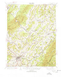Lexington Virginia Historical topographic map, 1:62500 scale, 15 X 15 Minute, Year 1950