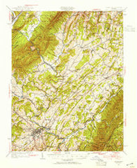 Lexington Virginia Historical topographic map, 1:62500 scale, 15 X 15 Minute, Year 1950
